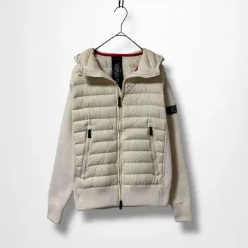 G-STAGE 후드 부착 다운 자켓 아이보리 다운 90% 페더 10%