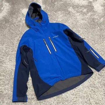 컨디션 최상 몽벨 파우더 셰드 파카 마운틴 파카 후드 블루 M