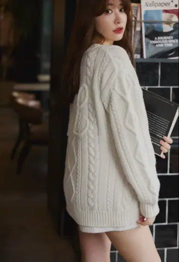 herlipto H Boa Cable Knit Cardigan