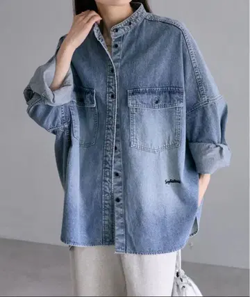 퓨어세신 블루 데님 셔츠