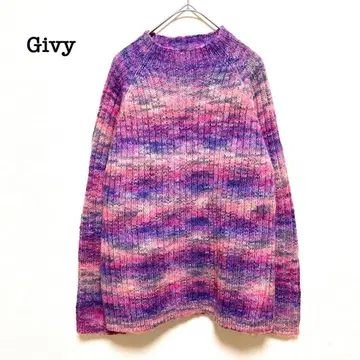 기비 긴팔 스웨터 컬러풀 화려한 색상 예쁜 색상 빈티지 니트 여성빈티지