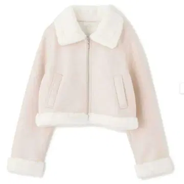 JILL BY JILLSTUART 페이크 무스탕 자켓 화이트