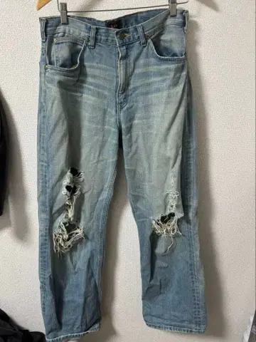 BEAMS Lee 101 크러쉬 데님 팬츠 사이즈 32