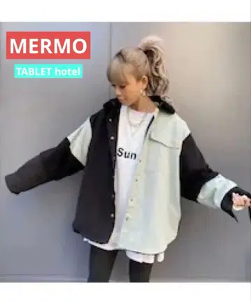 TABLET hotel MERMO 카츠라기 바이컬러 셔츠 자켓