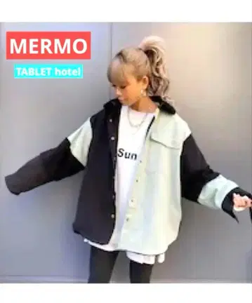 TABLET hotel MERMO 카츠라기 바이컬러 셔츠 자켓