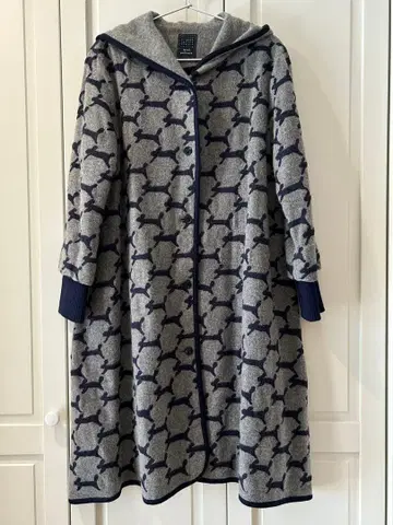 mina perhonen run run run 후드 부착 롱 코트