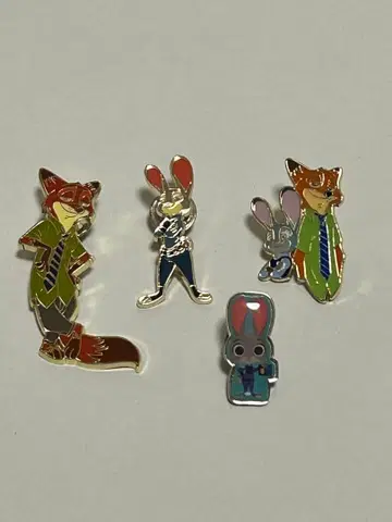 디즈니 스토어 주토피아 핀 배지 4종류