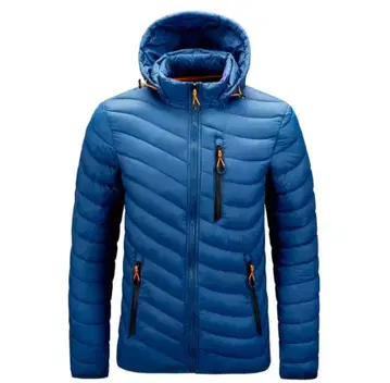 [ 새상품 ] 경량 다운 자켓 파랑 블루 방한 후드 부착 아웃도어