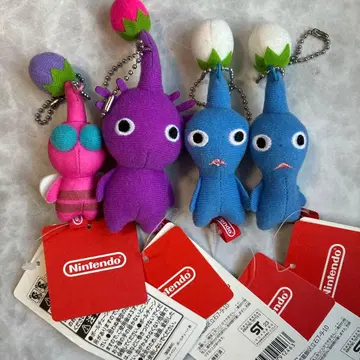택 포함 스토어 한정판 피크민 PIKMIN 봉제 인형 볼체인 3종 4체