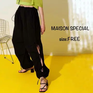 MAISON SPECIAL 사이드 리본 2WAY 팬츠 나일론 FREE .