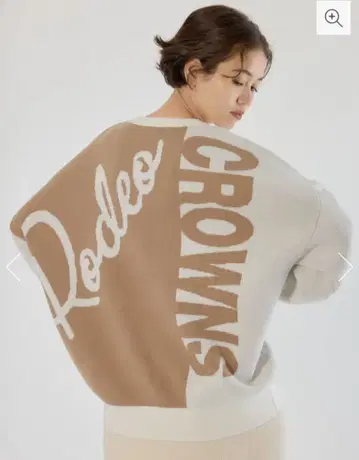 로데오 크라운 백 바이컬러 로고 니트탑