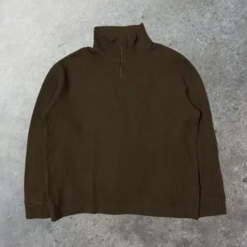 ZARA 니트 집업 넥 스웨터 하프 지퍼 심플