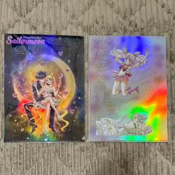 세일러 치비문 치비우사 오로라 클리어 파일 세일러문 카페