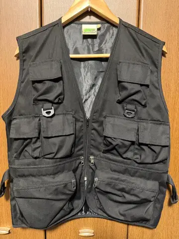 블랙 낚시용 조끼 L