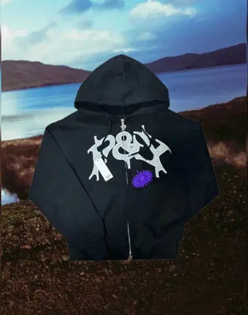 Punkandyo 지퍼 후드티 블랙 사이즈 S