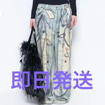 THEREDTHREAD S 프린트 스웨트1 토이즈 블루 새상품