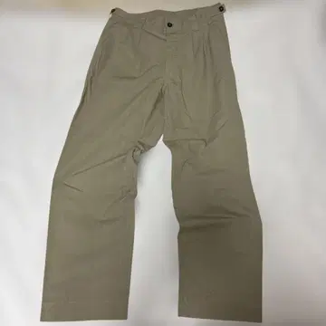 MHL. L 사이즈 베이지 와이드 레그 슬랙스 투 턱 구제 의류