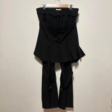 toironier 트와로니에 레이어드 팬츠 스커트 블랙 Y2K