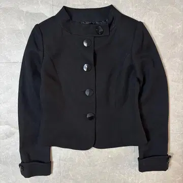 노카라 자켓 블랙 숏 기장 11호 빈티지