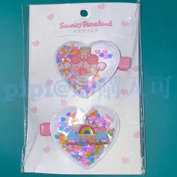 4 마롱 크림 헤어 클립 퓨로랜드 하트 온 캐릭터
