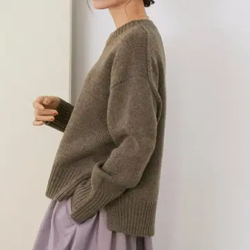 ROPE 태즈메이니아 울 니트 풀오버 크루넥 니트