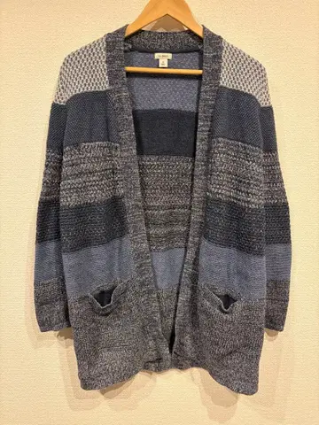 L.L.Bean 네이비 계열 스트라이프 가디건