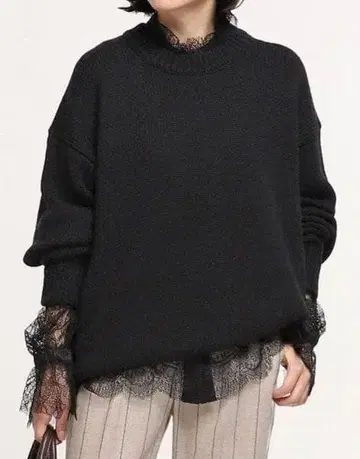 AP STUDIO SCENTOF MAXI 크루넥 풀오버 니트