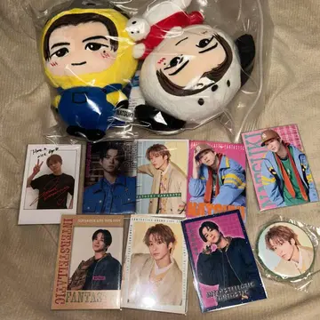 판타스틱스 사와모토 나츠키 포차코 봉제 인형 트레이딩 카드 캔뱃지 세트