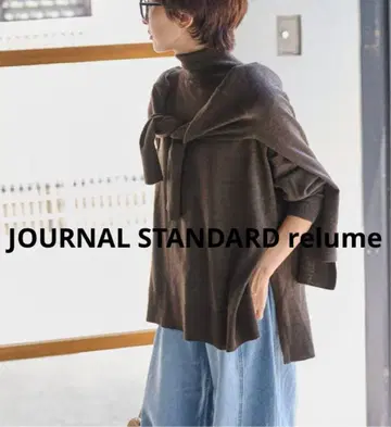 새상품 미사용 [ relume ] BiellaYarn 와이드 터틀넥