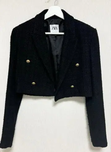 zara 트위드 자켓 골드 버튼