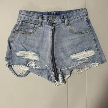 [ SPIRALGIRL ] 풀 집업 데님 숏팬츠 데님