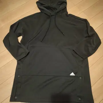 adidas 블랙 후드 부착 후드티