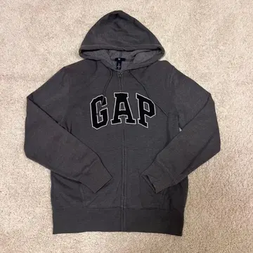 GAP 그레이 속기모 풀 집업 후드티