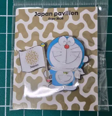 만박 EXPO2025 일본관 핀 배지 도라에몽 브라운 일본 파빌리온
