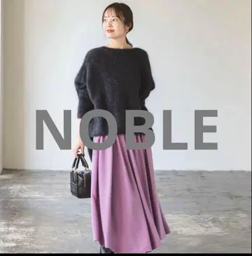 NOBLE 퍼 니트 와이드 풀오버 돌먼 슬리브 니트