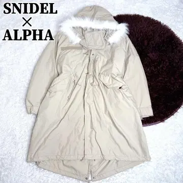 SNIDEL x ALPHA INDUSTRIES 콜라보 모즈 코트 퍼
