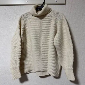 루이스 Luis 이탈리아 실 꽈배기 짜임 BIG 터틀 니트 남성용 F