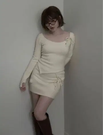 Andmary Flower knit set up