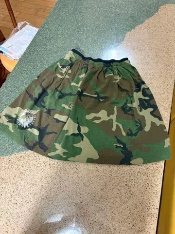 카모 패턴 플레어 스커트