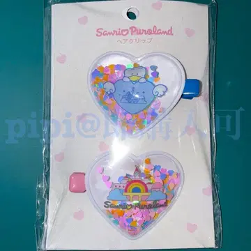 2개입 페클 헤어 클립 퓨로랜드 산리오 하트 온 캐릭터