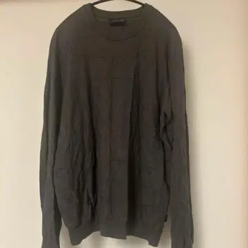 EMPORIO ARMANI 다크 그레이 니트 스웨터