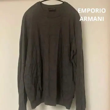 EMPORIO ARMANI 다크 그레이 니트 스웨터