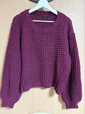 EMODA 퍼플 긴팔 니트 스웨터