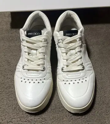 JIMMY CHOO 화이트 스니커즈 지미추