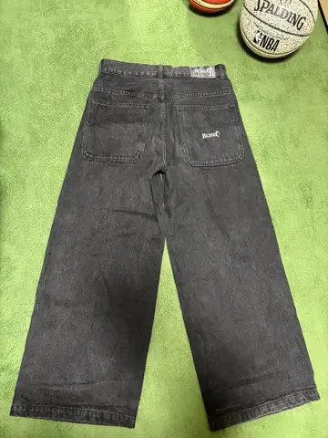 Bless U 배기 데님 black