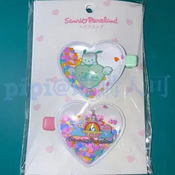 2 포차코 헤어 클립 퓨로랜드 산리오 하트 온 캐릭터