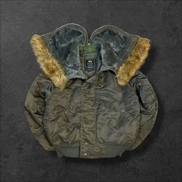 알파인더스트리 N-2B 플라이트 자켓 카키 L 사이즈 짧은 기장