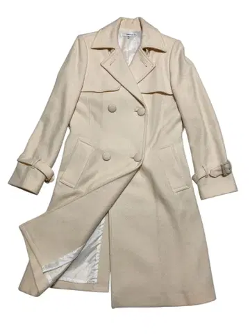 새상품급 KLEIN PLUS 베이지 더블 브레스트 코트 40