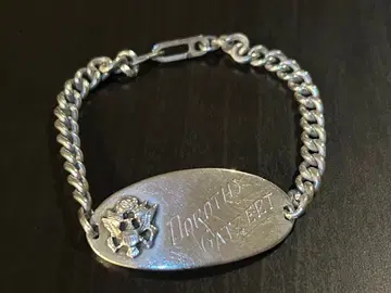 1910s 미군 밀리터리 ID 팔찌 스털링 실버