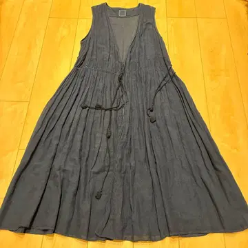 maison de soil 다크 네이비 카슈쿨 원피스 민소매